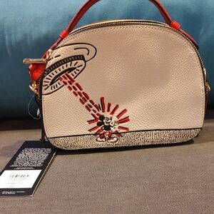 Mickey Mouse UFO Beige and Red Handbag